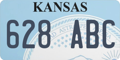 KS license plate 628ABC