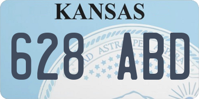 KS license plate 628ABD