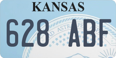 KS license plate 628ABF