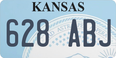 KS license plate 628ABJ