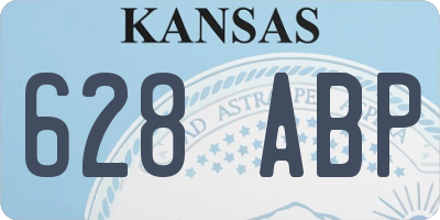 KS license plate 628ABP