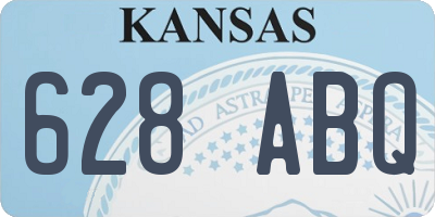 KS license plate 628ABQ