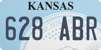 KS license plate 628ABR