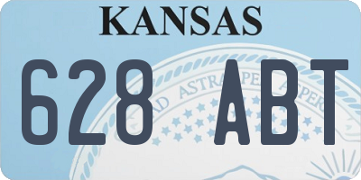 KS license plate 628ABT