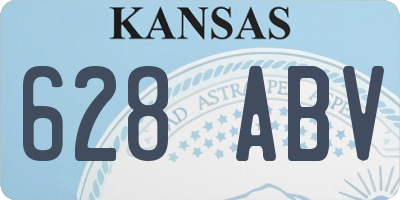 KS license plate 628ABV