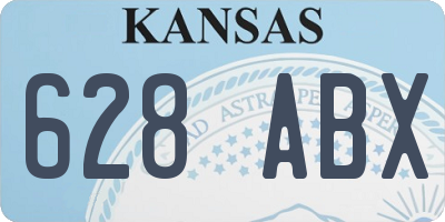KS license plate 628ABX