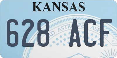 KS license plate 628ACF