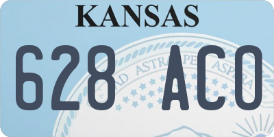 KS license plate 628ACO