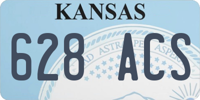KS license plate 628ACS