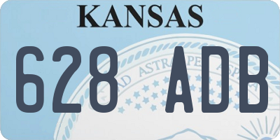 KS license plate 628ADB