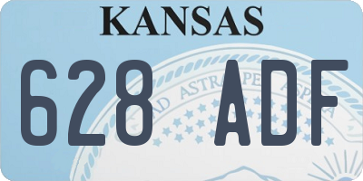 KS license plate 628ADF