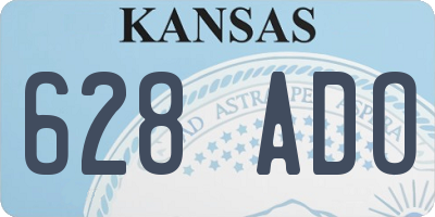 KS license plate 628ADO