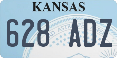 KS license plate 628ADZ