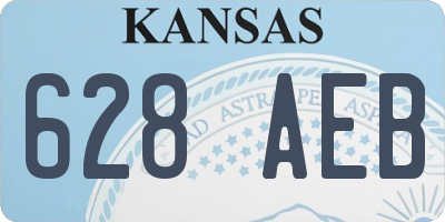 KS license plate 628AEB