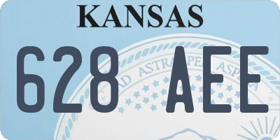 KS license plate 628AEE