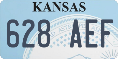 KS license plate 628AEF