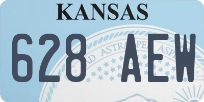 KS license plate 628AEW