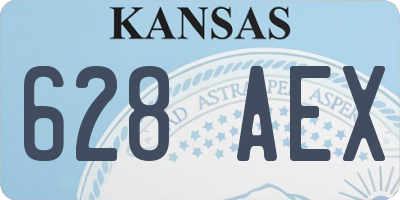 KS license plate 628AEX