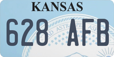 KS license plate 628AFB
