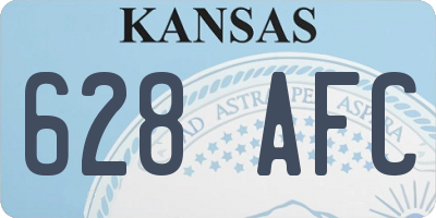 KS license plate 628AFC