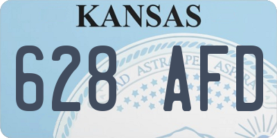 KS license plate 628AFD