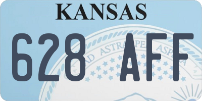 KS license plate 628AFF