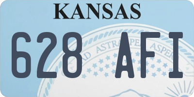 KS license plate 628AFI