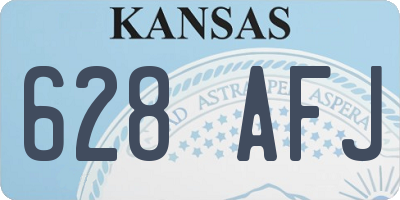 KS license plate 628AFJ