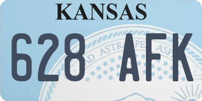 KS license plate 628AFK