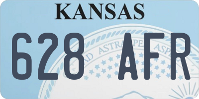 KS license plate 628AFR