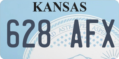 KS license plate 628AFX