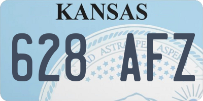 KS license plate 628AFZ