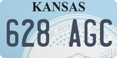 KS license plate 628AGC