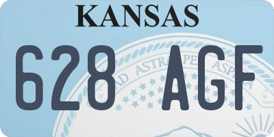 KS license plate 628AGF