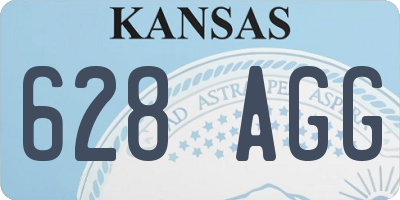 KS license plate 628AGG