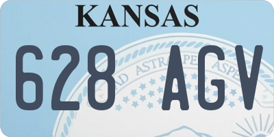 KS license plate 628AGV