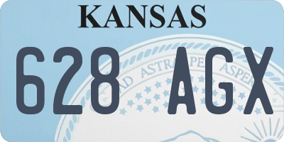 KS license plate 628AGX