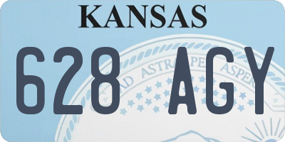KS license plate 628AGY