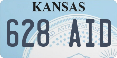 KS license plate 628AID
