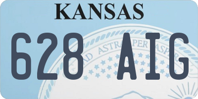 KS license plate 628AIG