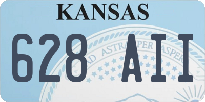 KS license plate 628AII