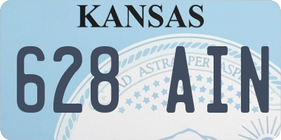 KS license plate 628AIN