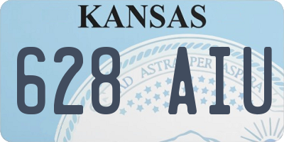 KS license plate 628AIU