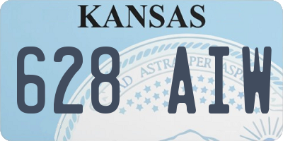 KS license plate 628AIW