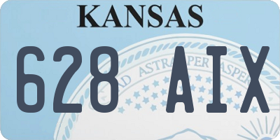 KS license plate 628AIX