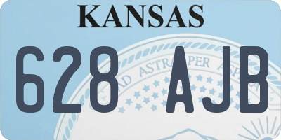 KS license plate 628AJB