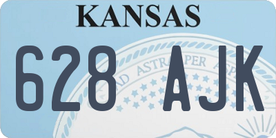 KS license plate 628AJK