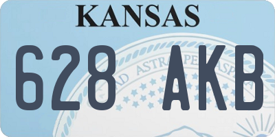 KS license plate 628AKB