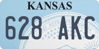 KS license plate 628AKC