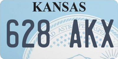 KS license plate 628AKX